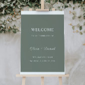 Affiche de bienvenue Mariage Sage Green