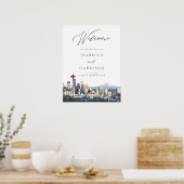 AFFICHE DE BIENVENUE Mariage SEATTLE Watercolor Sk (Cuisine)