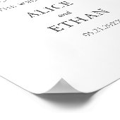 Affiche de bienvenue Mariage simple (Coin)