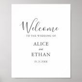 Affiche de bienvenue Mariage simple (Devant)