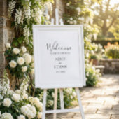 Affiche de bienvenue Mariage simple