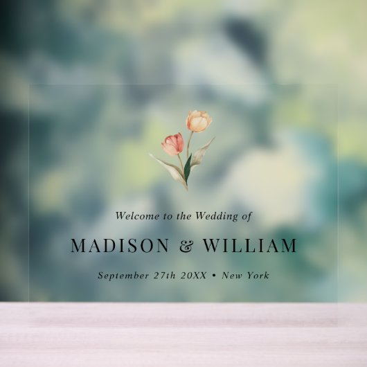 Affiche de bienvenue Mariage simple classique élég (Neutre)