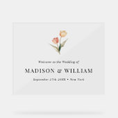 Affiche de bienvenue Mariage simple classique élég (Recto)