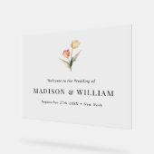 Affiche de bienvenue Mariage simple classique élég (Angle)