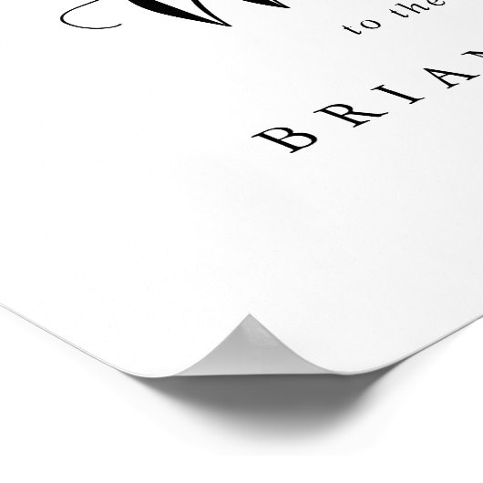 Affiche de bienvenue Mariage simple de feuillage v (Coin)