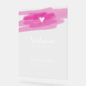 Affiche de bienvenue Mariage simple de peinture et (Angle)