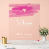 Affiche de bienvenue Mariage simple de peinture et (Mariage)