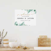 Affiche de bienvenue Mariage simple Eucalyptus Gre (Cuisine)
