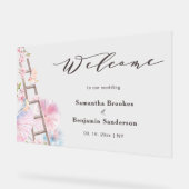 Affiche de bienvenue Mariage Spring Cherry Blossom (Angle)