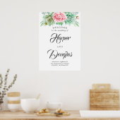 Affiche de bienvenue Mariage Succulente (Cuisine)