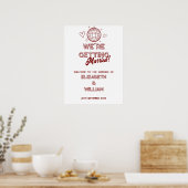 Affiche de bienvenue Mariage Super moderne Red Ret (Cuisine)