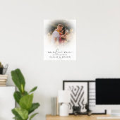 Affiche de bienvenue Mariage superposé souple avec (Bureau à domicile)
