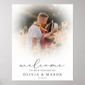 Affiche de bienvenue Mariage superposé souple avec (Devant)