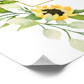 Affiche de bienvenue Mariage tournesol (Coin)