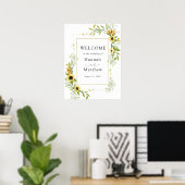 Affiche de bienvenue Mariage tournesol (Bureau à domicile)