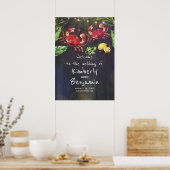 Affiche de bienvenue Mariage tropical (Cuisine)