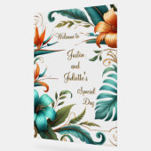 Affiche de bienvenue Mariage Tropical Elegance (Angle)