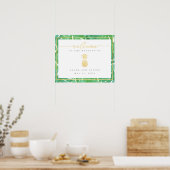 Affiche de bienvenue Mariage Tropical Pineapple Go (Cuisine)