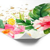 Affiche de bienvenue Mariage tropicale (Coin)