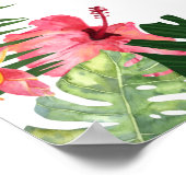 Affiche de bienvenue Mariage tropicale non branché (Coin)