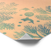 Affiche de bienvenue Mariage Turquoise Tropical Be (Coin)