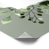 Affiche de bienvenue Mariage végétale végétale Sag (Coin)