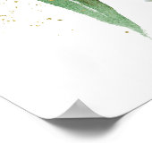 Affiche de bienvenue Mariage végétale verte (Coin)