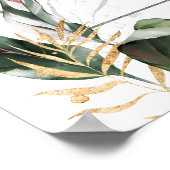 Affiche de bienvenue Mariage vert de feuillage tro (Coin)