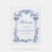 Affiche de bienvenue Mariage Vintage française (Recto)