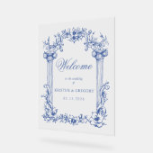 Affiche de bienvenue Mariage Vintage française (Angle)