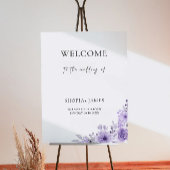 Affiche de bienvenue Mariage violet