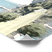 Affiche de bienvenue Mariage Watercolor Fort Worth (Coin)