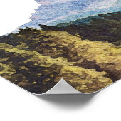 Affiche de bienvenue Mariage Watercolor Mountains (Coin)