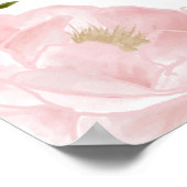 Affiche de bienvenue Mariage Watercolor Pink Peoni (Coin)
