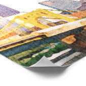 Affiche de bienvenue Mariage Watercolor Pittsburgh (Coin)