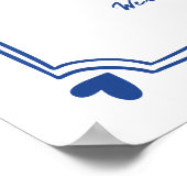 Affiche de bienvenue Mariage Whimsical Blue White (Coin)