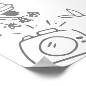 Affiche de bienvenue Mariage Whimsical tiré à la m (Coin)