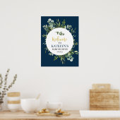 Affiche de bienvenue marine Blue et Eucalyptus Gre (Cuisine)