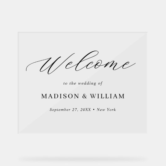 Affiche de bienvenue minimaliste élégante du Maria (Recto)