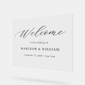 Affiche de bienvenue minimaliste élégante du Maria (Angle)