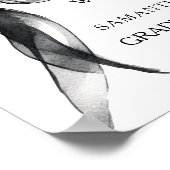 Affiche de bienvenue moderne Black Bow Graduation  (Coin)