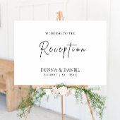 Affiche de bienvenue moderne de réception de maria