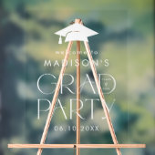 Affiche de bienvenue moderne Grad White Graduation (Neutre)