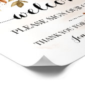 Affiche de bienvenue Notre Livre d'Hôtes Mariage d (Coin)