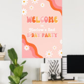 Affiche de bienvenue numérique Super anniversaire (Bureau à domicile)