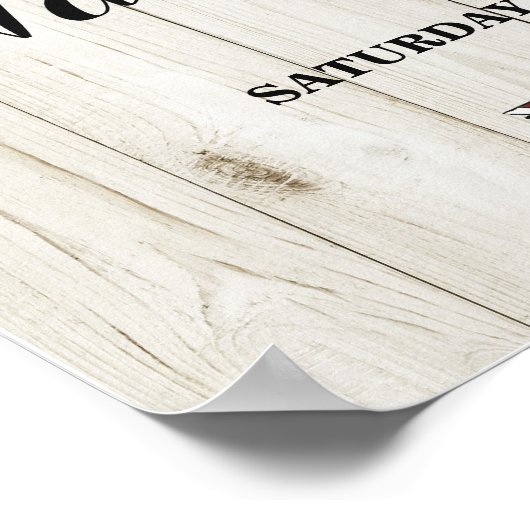 Affiche de bienvenue Panneau de bois de cerf Maria (Coin)