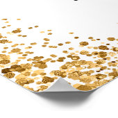 Affiche de bienvenue parties scintillant (Coin)