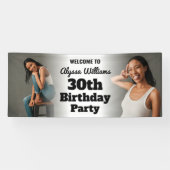 Affiche de bienvenue personnalisée Bannière photo  (Horizontal)