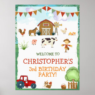 Affiche de bienvenue personnalisée d'anniversaire