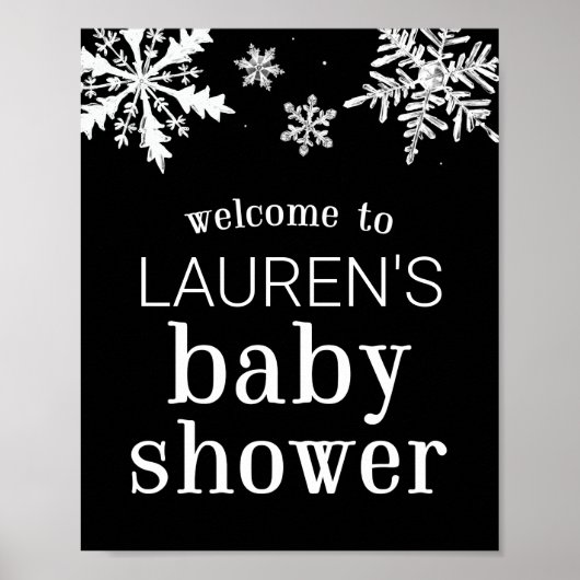 Affiche de bienvenue personnalisée du Baby shower  (Devant)